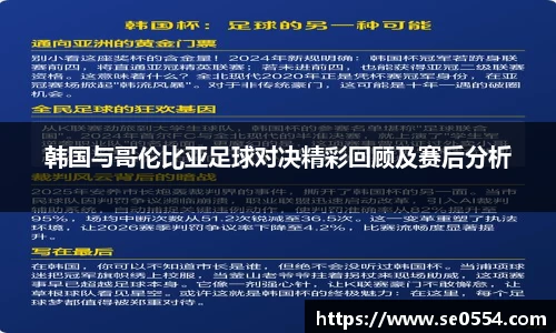韩国与哥伦比亚足球对决精彩回顾及赛后分析